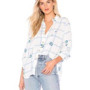 NWT Free People Window To My Heart Blouse Shirt